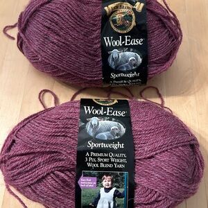 Lion Brand Wool-Ease Sportweight Yarn (2 Skein)